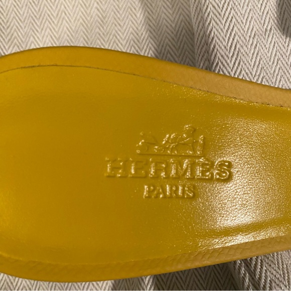 Yellow Hermes oasis sandal - Picture 6 of 9